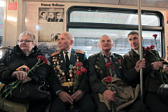 На Серпуховско-Тимирязевской линии московского метро начал ходить именной поезд «70 лет Великой Победе»